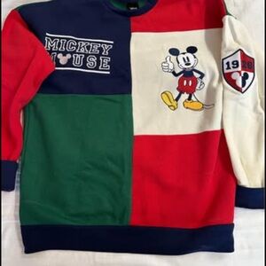 Disney Mickey Mouse Retro Color Block Crewneck - BoxLunch Exclusive